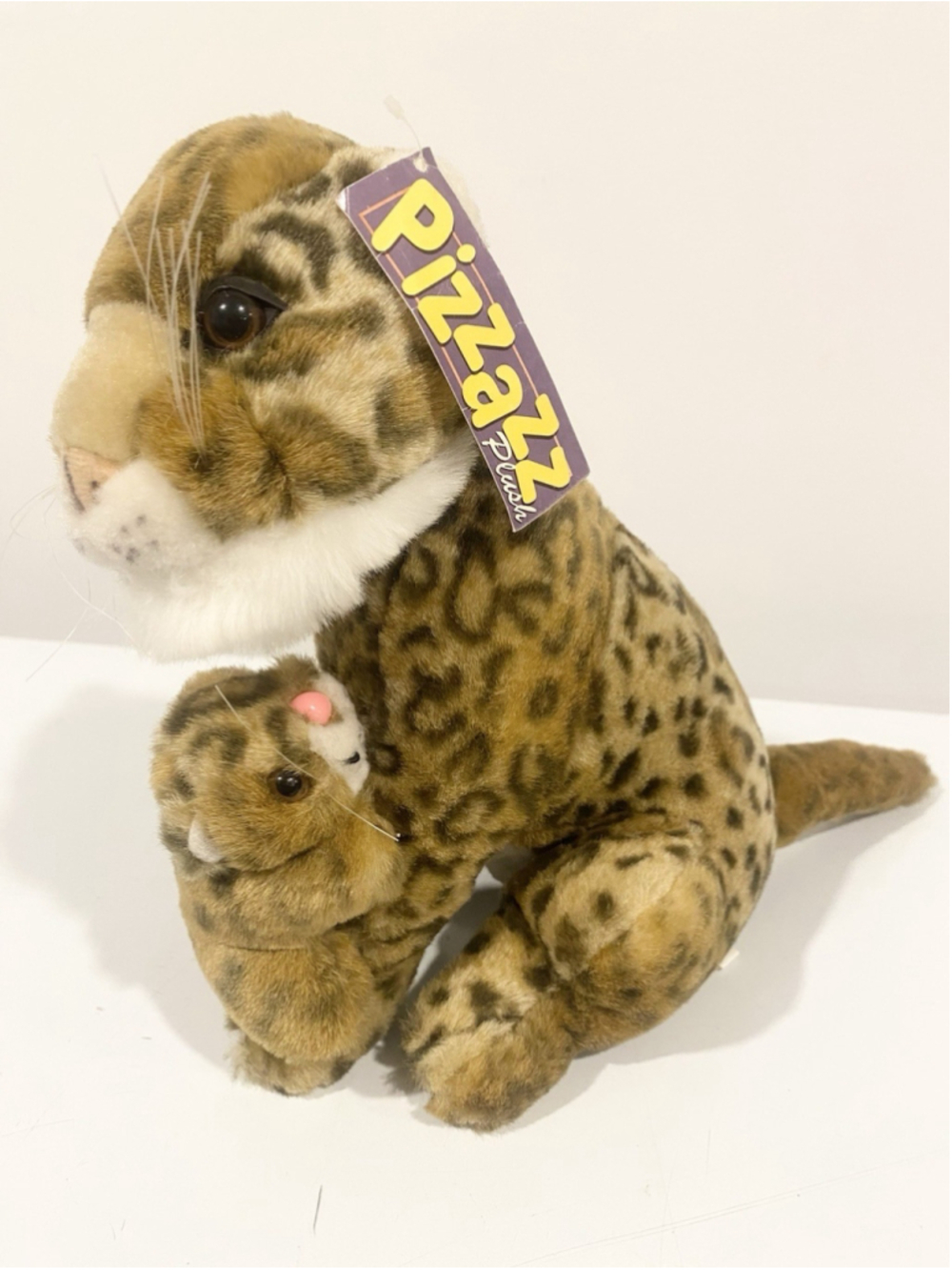 Pizzazz Plush King Plush Leopard Jaguar Mom & Baby Cub Vintage Stuffed Animal